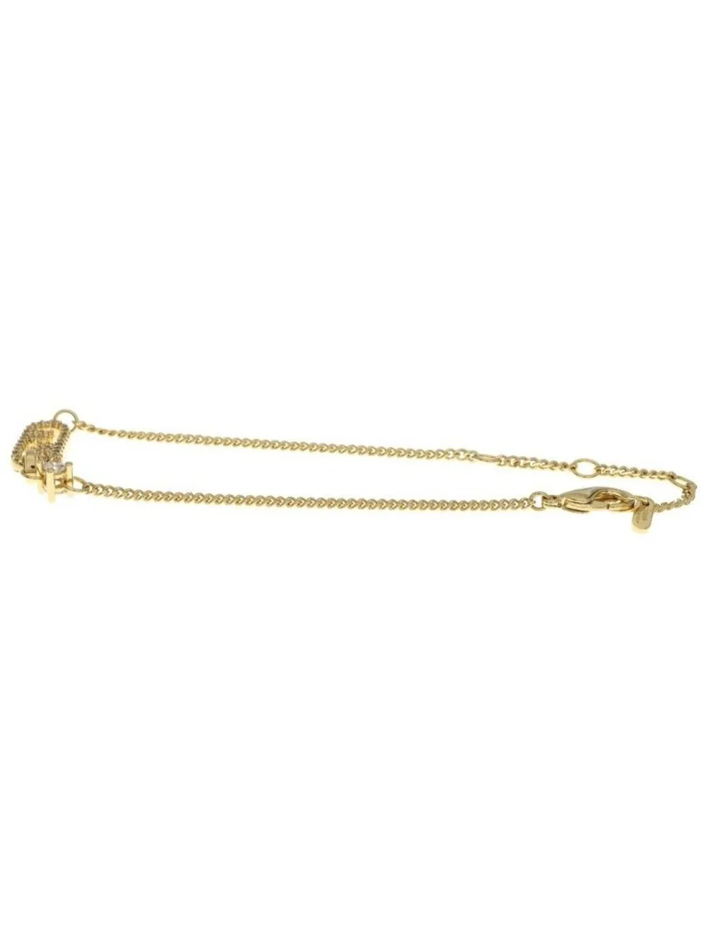 Fendi O'Lock Rhinestone Bracelet Gold